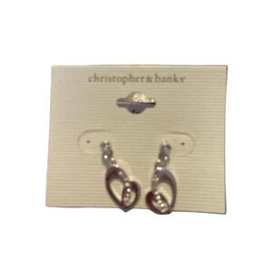 CHRISTOPHER AND BANK HEART EARRINGS